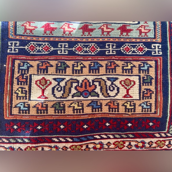 Persian Handmade klim (runner) ‏ (124*37 CM) (48.8*14.5 inch) (4.06 X 1.2 Feet) - Picture 13 of 13